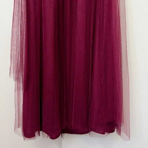 Jenny Yoo Black Cherry Tulle Annabelle Feminine Bridesmaid Dress - Picture 9 of 16